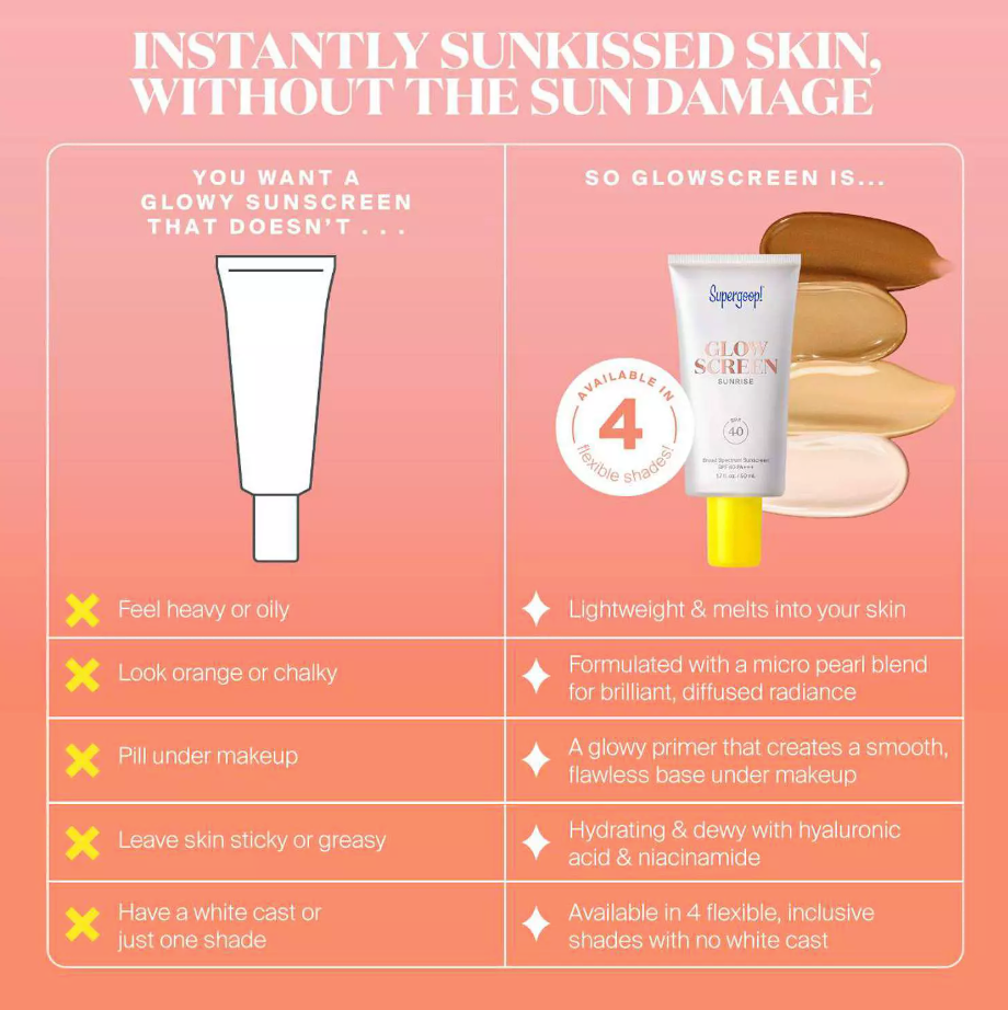 Supergoop! Glowscreen SPF 40 Sunscreen - 0.68oz