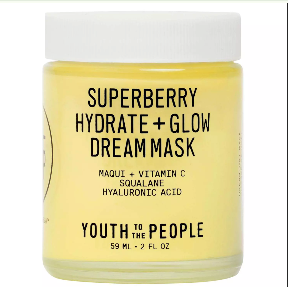 Youth To The People Superberry Hydrate + Glow Dream Night Cream + Mask with Vitamin C