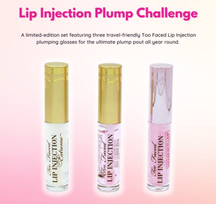 Too Faced Lip Injection Plump Challenge Set MSRP $50