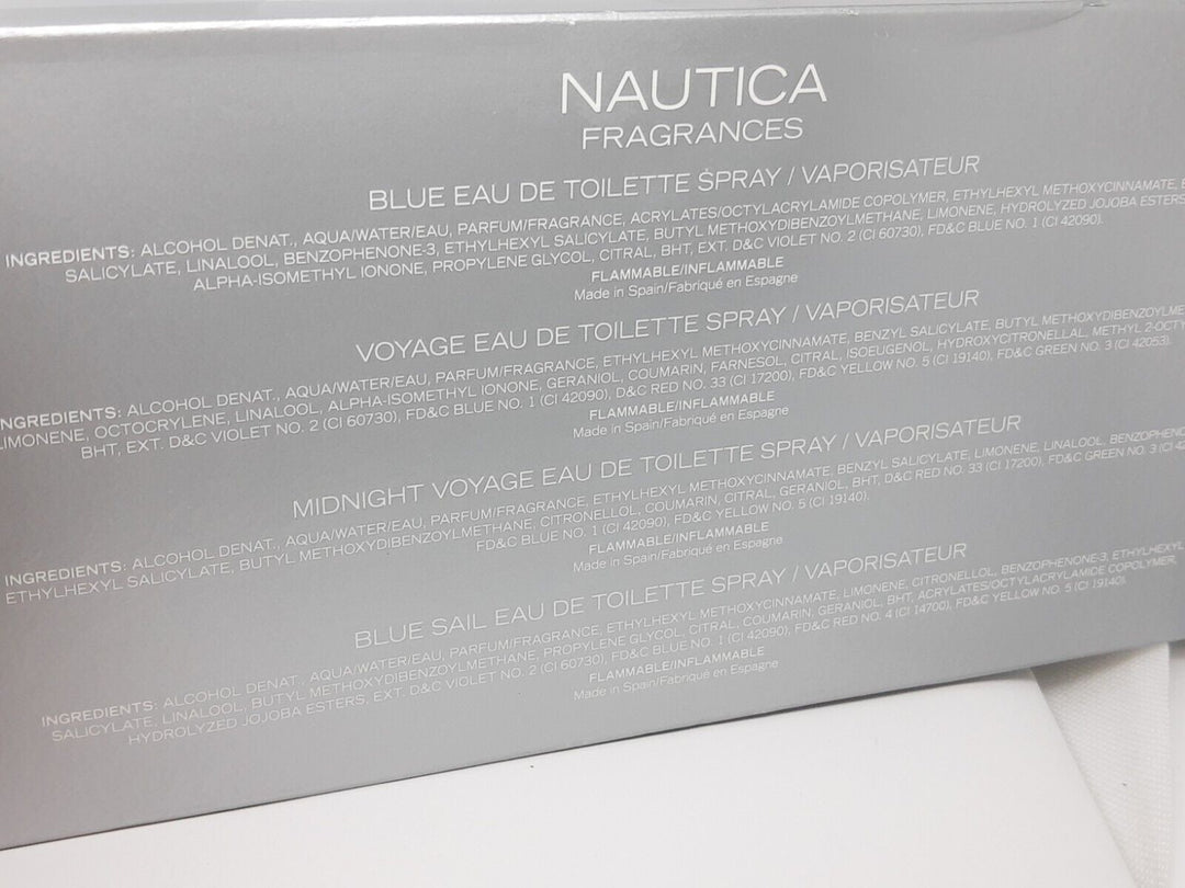 Nautica Fragrances - Blue, Voyage, Midnight Voyage & Blue Sail 0.23fl oz