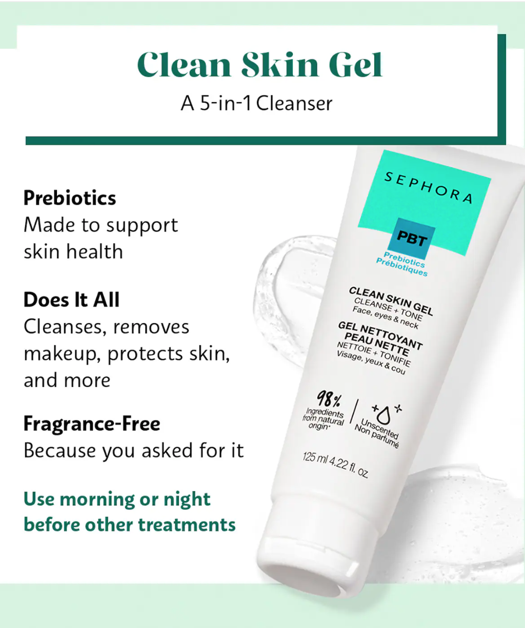 SEPHORA COLLECTION Clean Skin Gel Cleanser with Prebiotics - 4.22fl oz