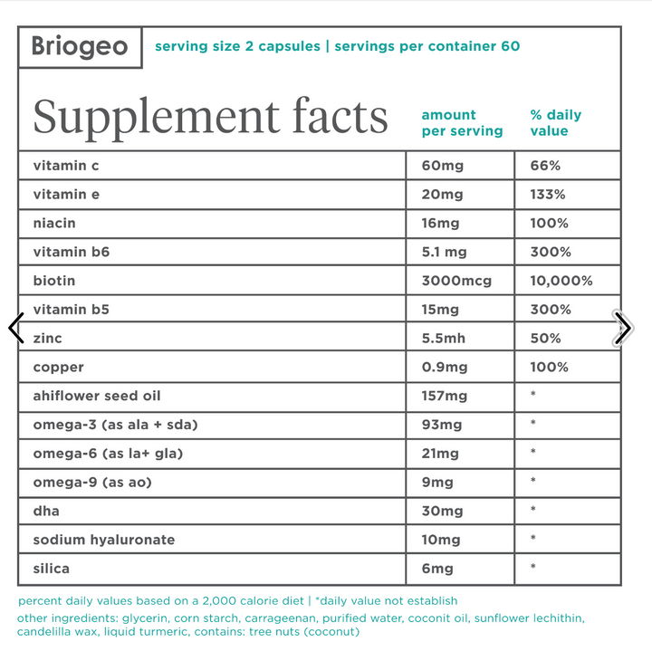 Briogeo Destined for Density Vegan Omega 3, 6, 9 + Biotin Supplements 120 Gels