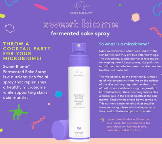 Drunk Elephant Sweet Biome™ Fermented Sake Hydrating Spray (3.33oz)