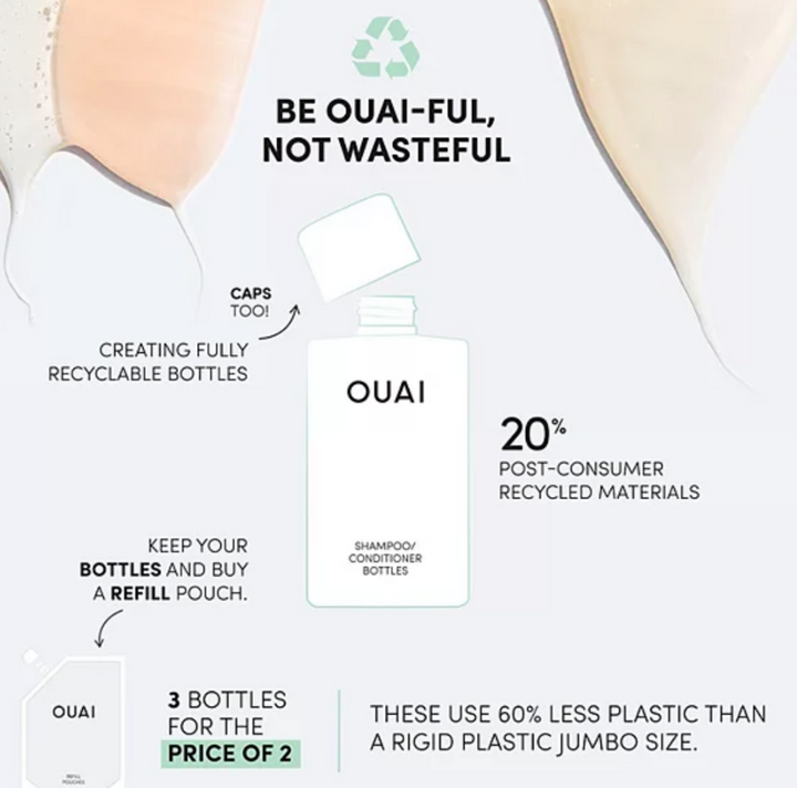 OUAI Detox Shampoo Eco-Friendly Refill Pouch  (32fl oz)