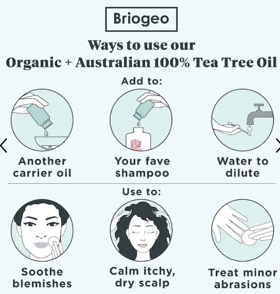 BRIOGEO B. Well Organic + Australian 100% Tea Tree Oil - 1oz