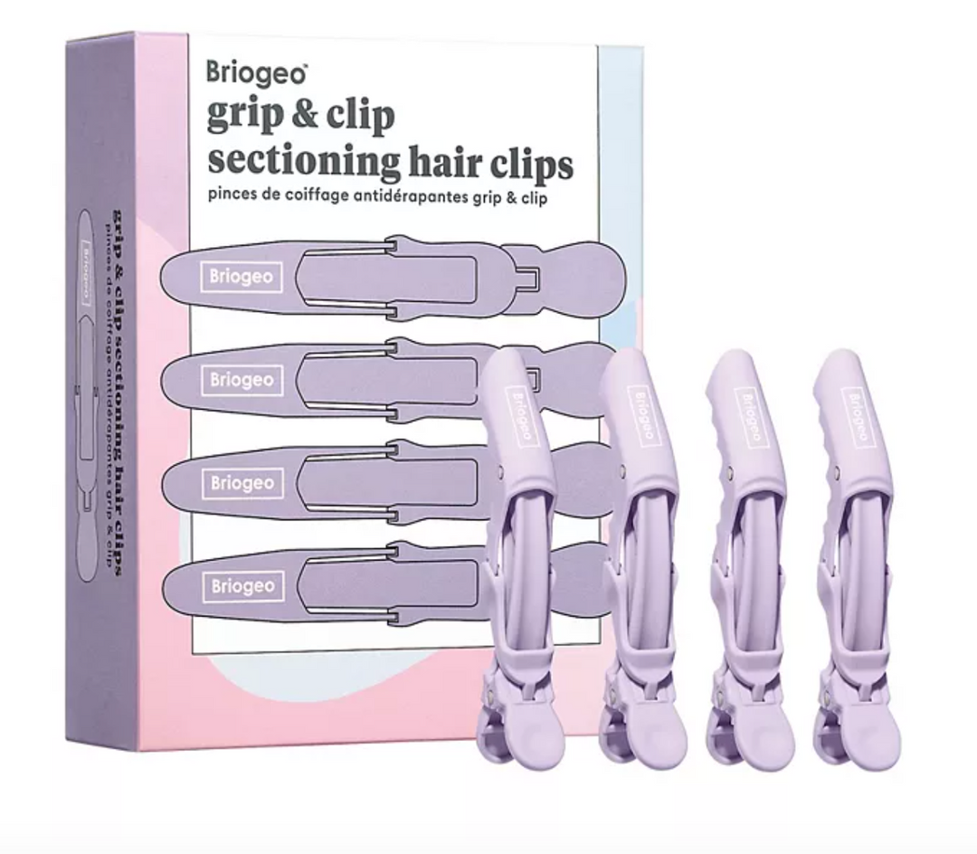 Briogeo Hair Care Bundle Vegan Bristle Brush, Wide Tooth Comb, Clips